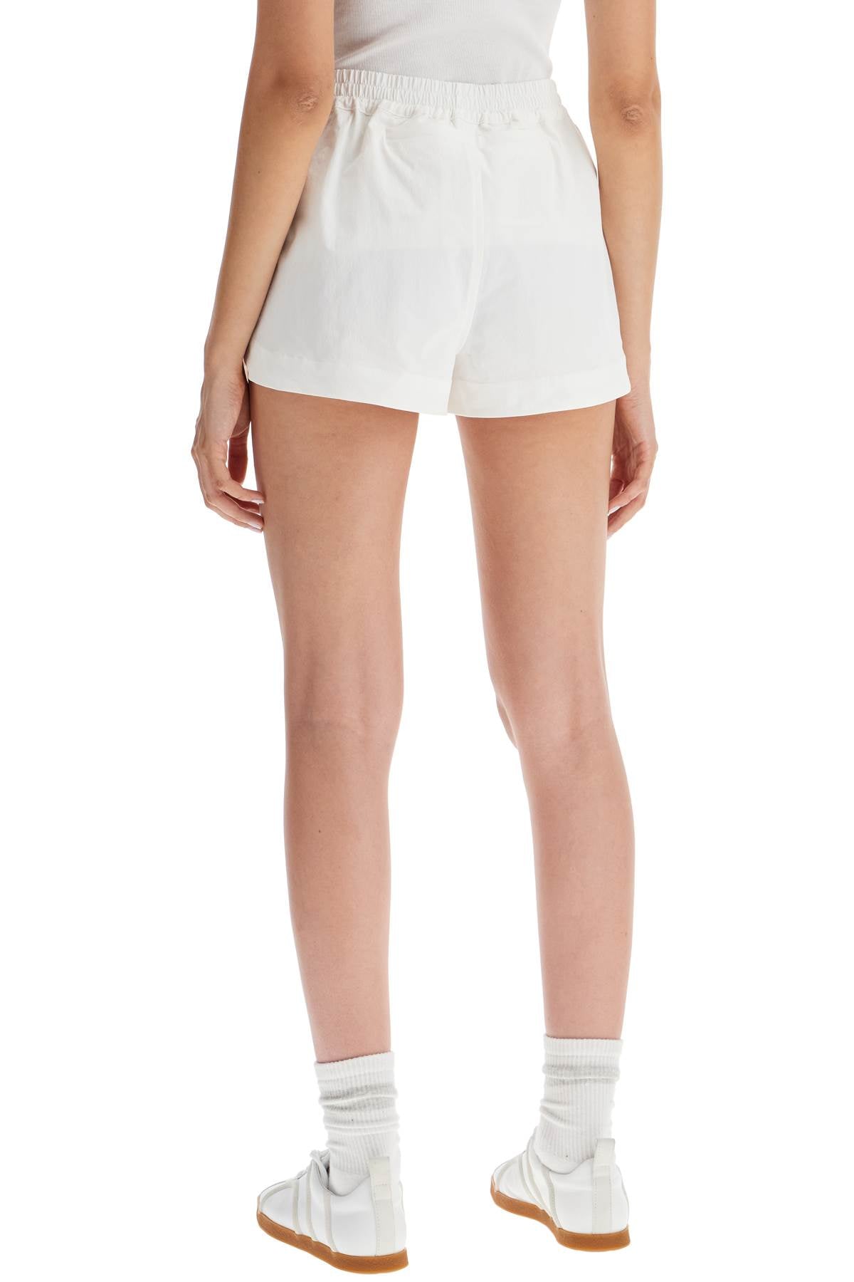 Nylon Stretch Shorts For Active  - White