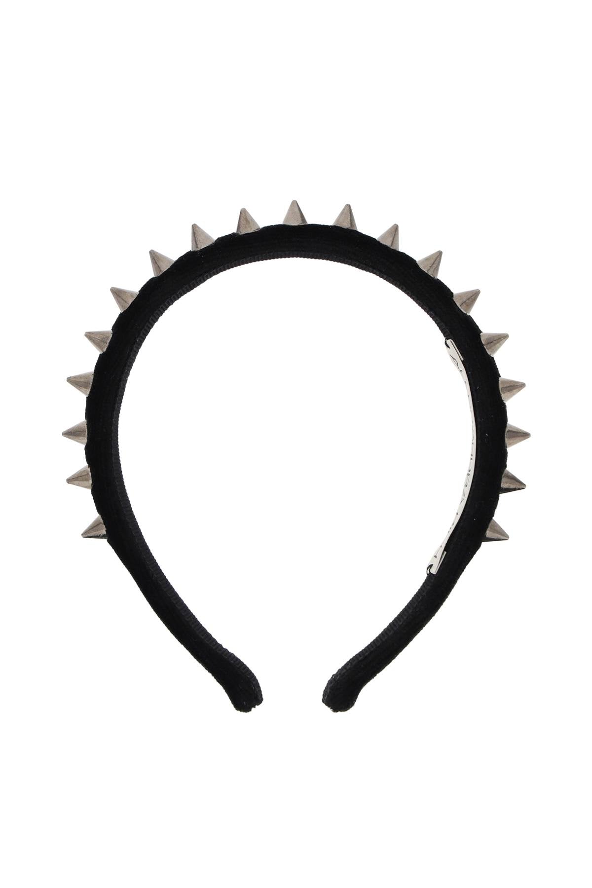 Velvet Headband With Spike  - Black