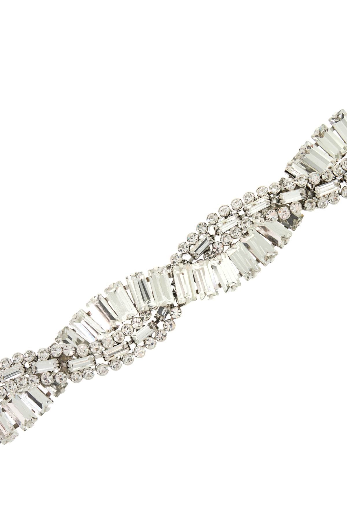 Crystal-studded Choker  - Silver