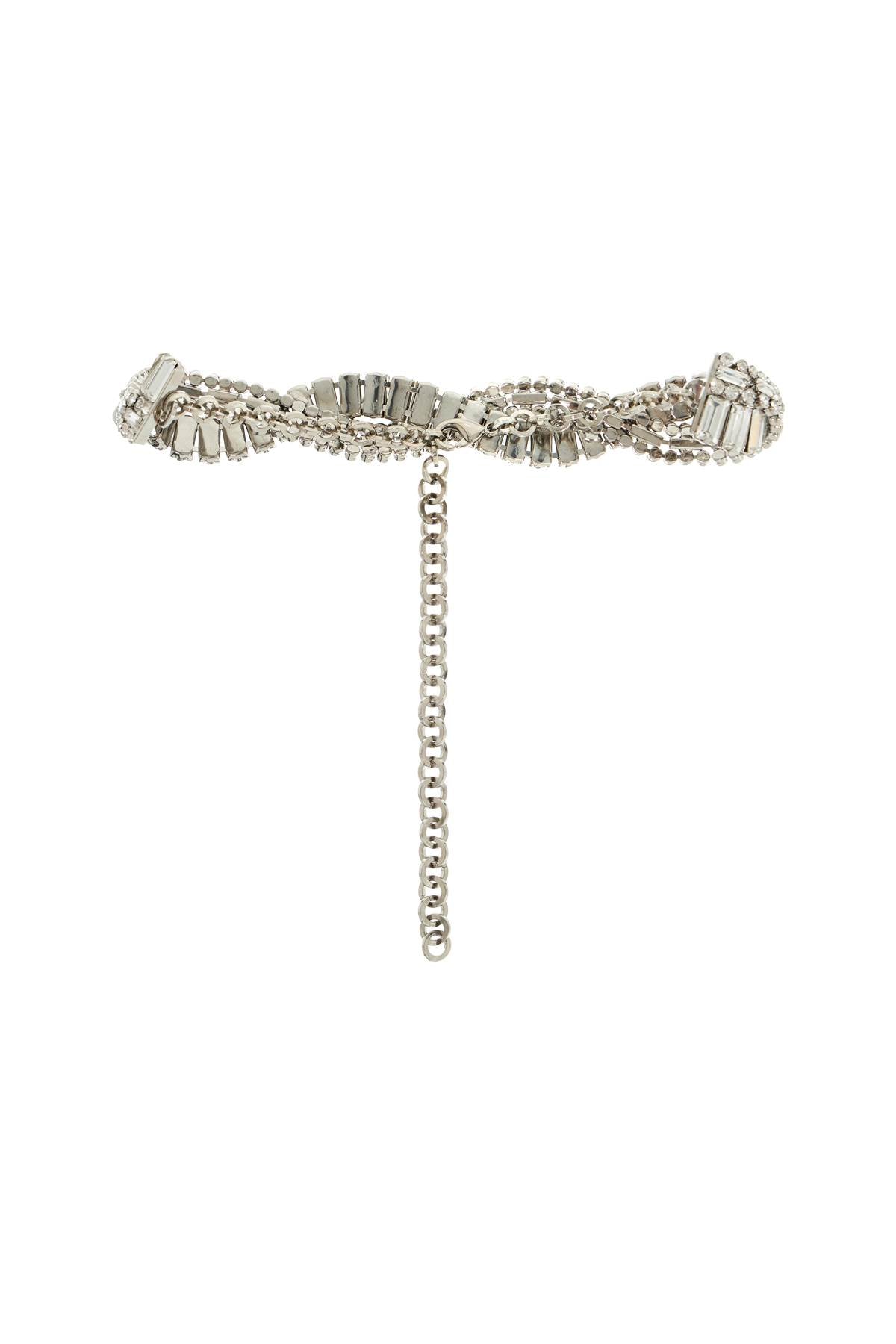 Crystal-studded Choker  - Silver