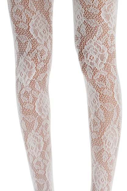 Lace Thigh-high Stockings With  - White