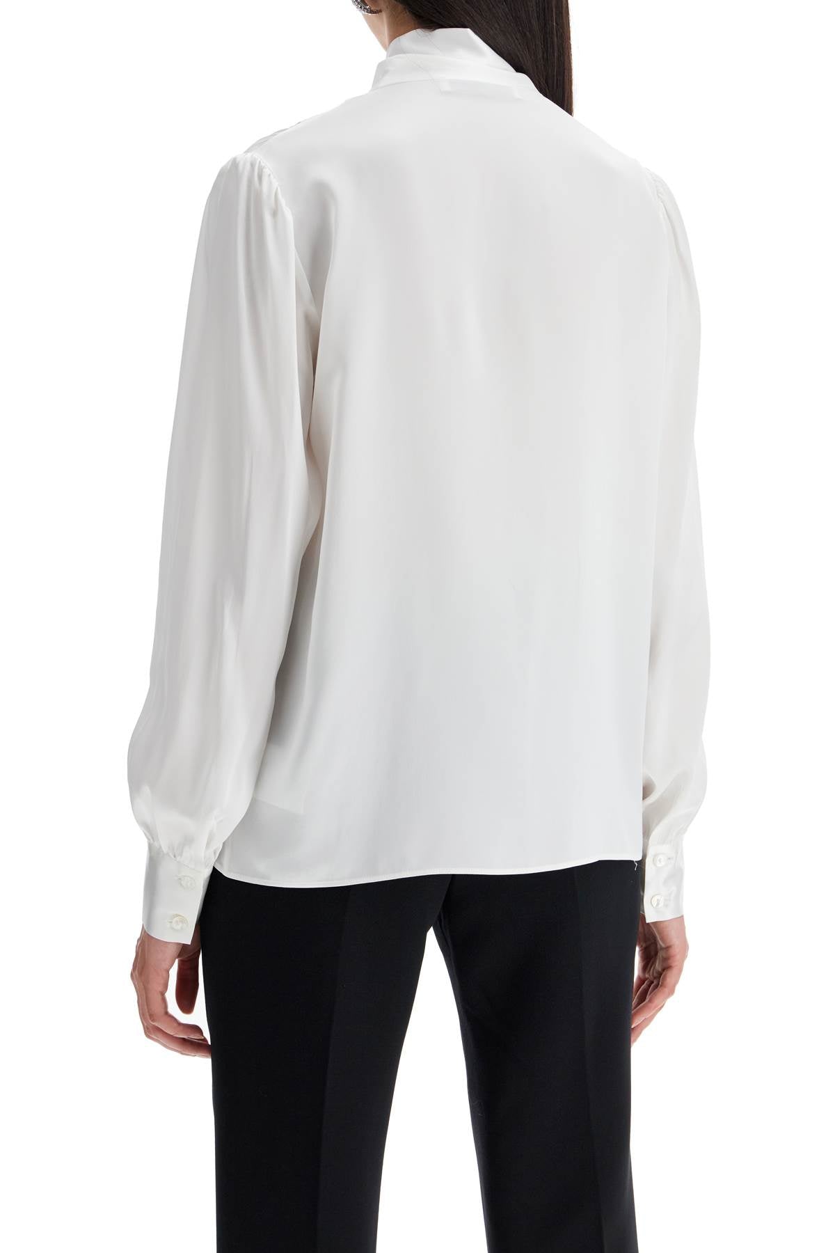 Blouse With Lavalliã¨re  - White