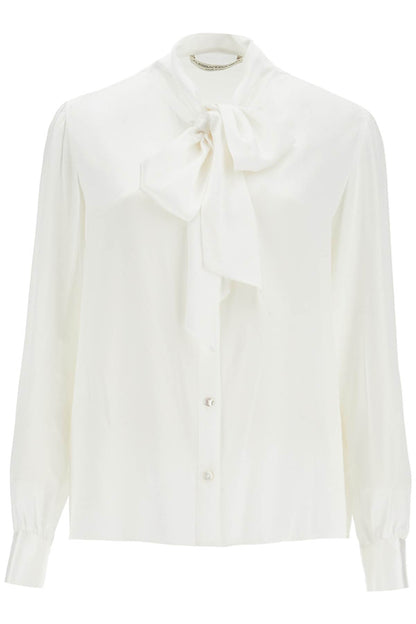 Blouse With Lavalliã¨re  - White