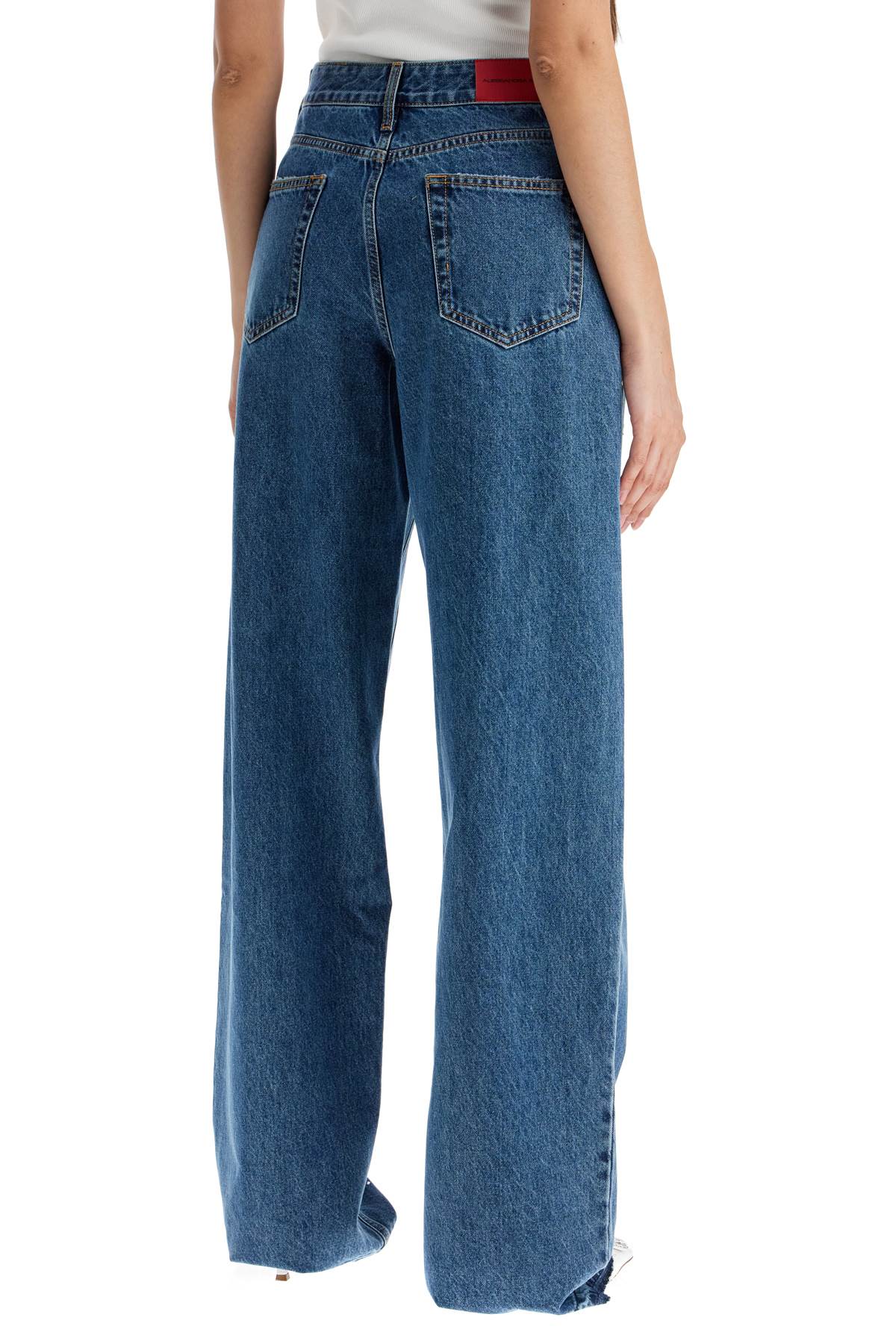 Baggy Jeans With Applique  - Blue