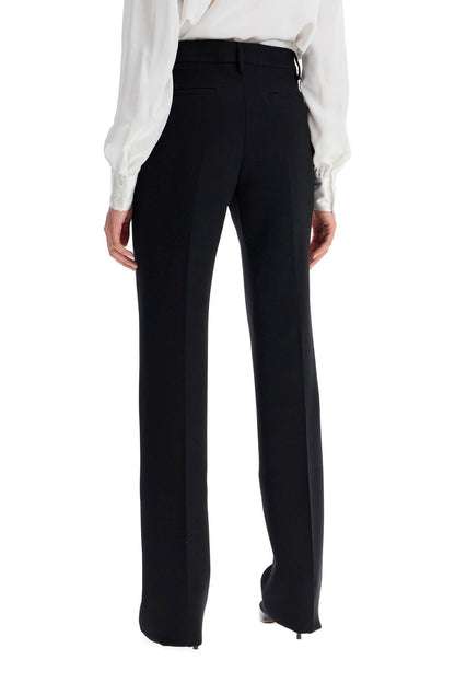 Woolen Cigarette Pants For Women  - Black