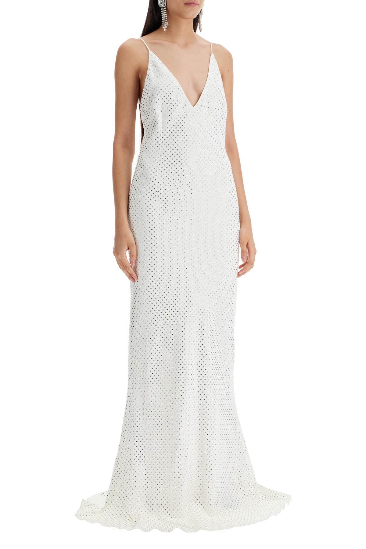 Long Cady Slip Dress With Maxi  - White