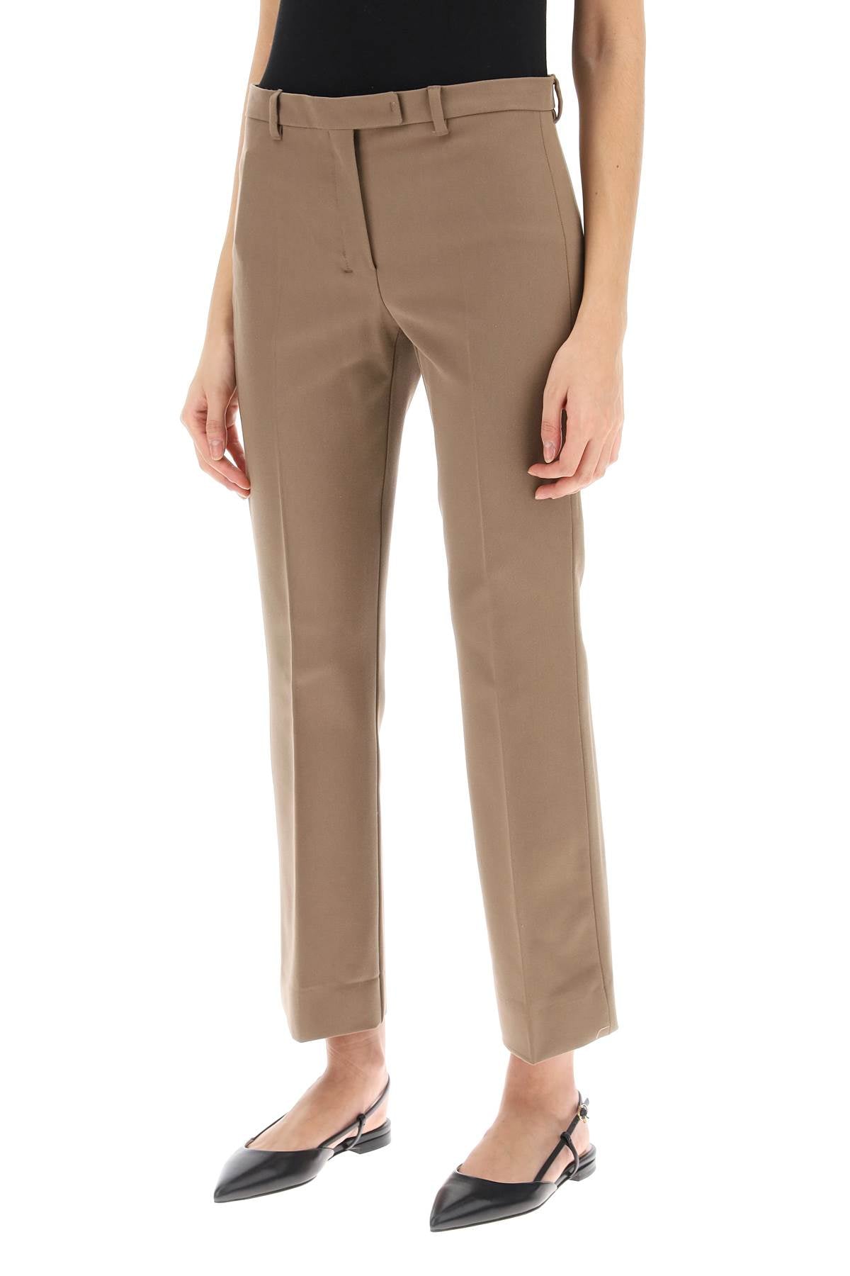 Fatina Cropped Flared Pants  - Brown