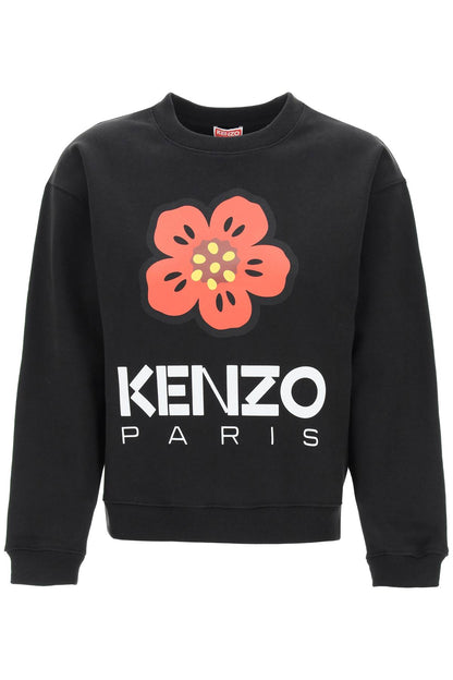 Bokè Flower Crew-neck Sweatshirt  - Black