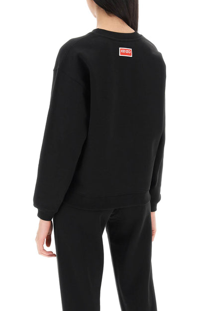 Bokè Flower Crew-neck Sweatshirt  - Black