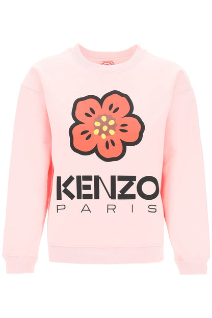 Bokè Flower Crew-neck Sweatshirt  - Pink