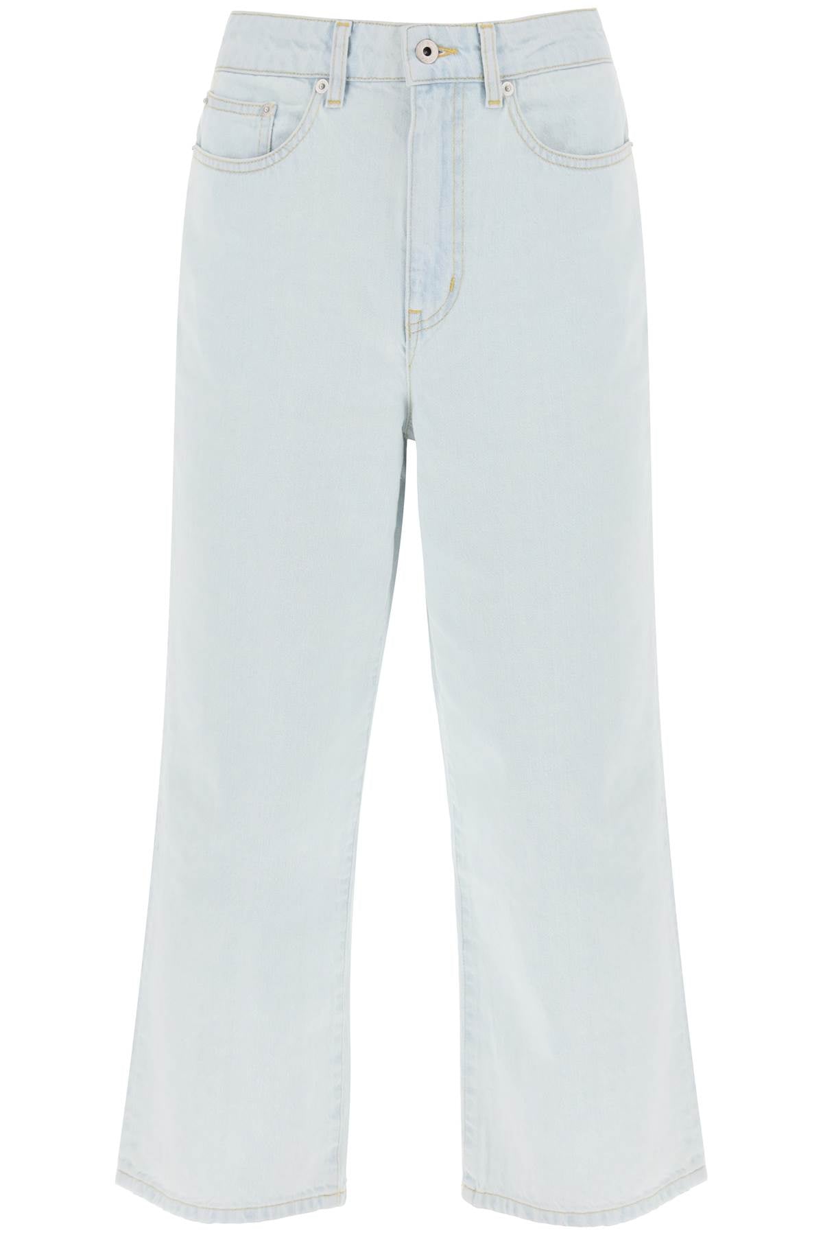 'sumire' Cropped Jeans With Wide Leg  - Light Blue