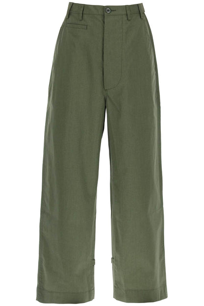 Oversized Cotton Pants  - Khaki