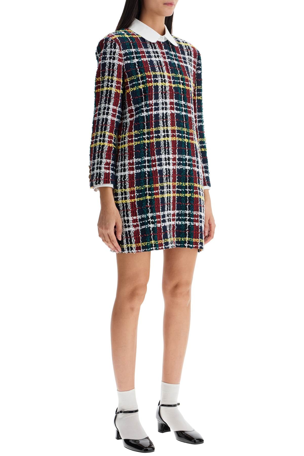 Tweed Mini Sheath Dress In  - Multicolor