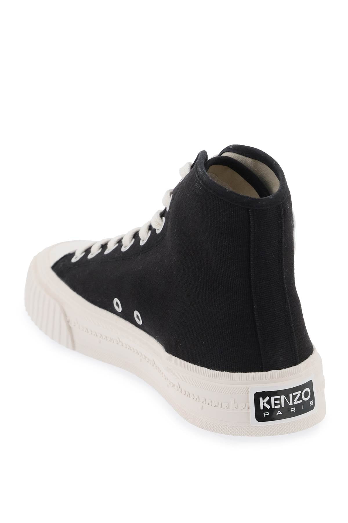 Canvas Kenzo Foxy High-top Sneakers  - Black