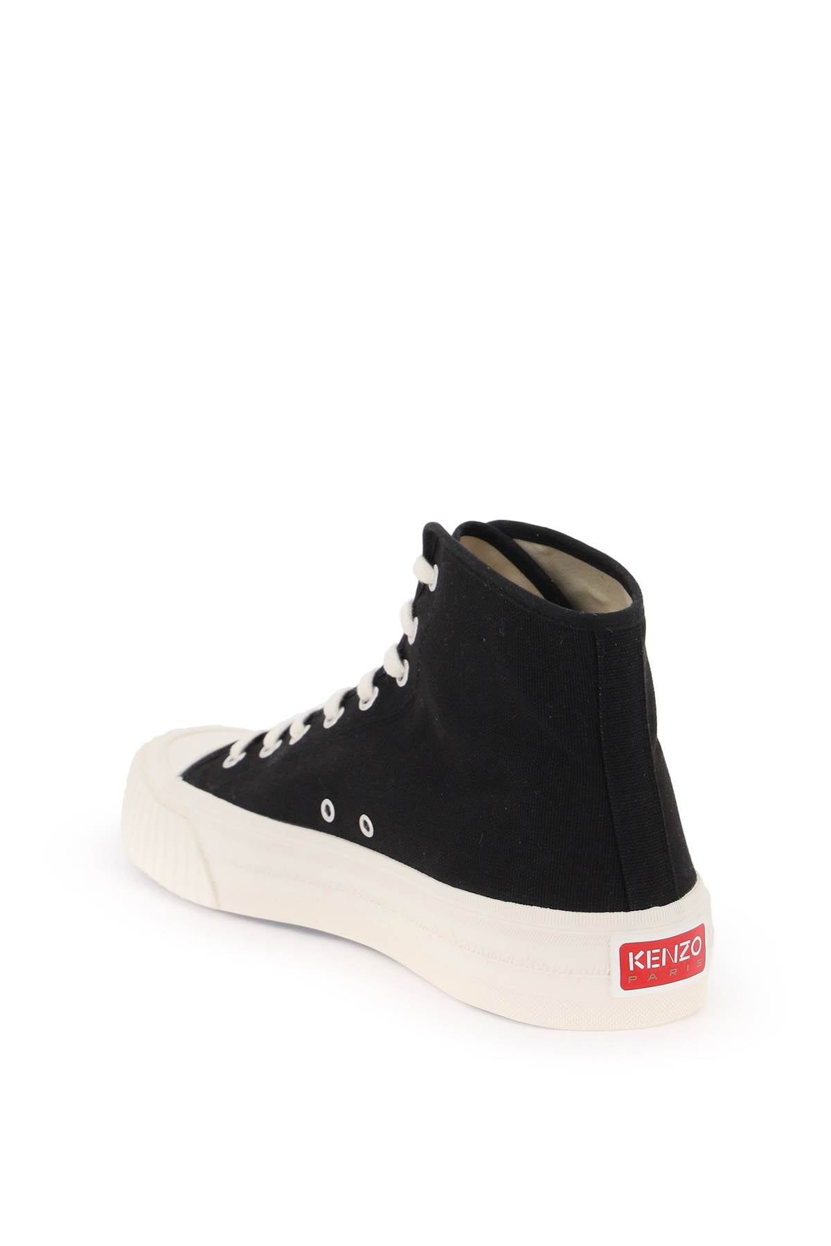 Canvas High-top Sneakers  - Black