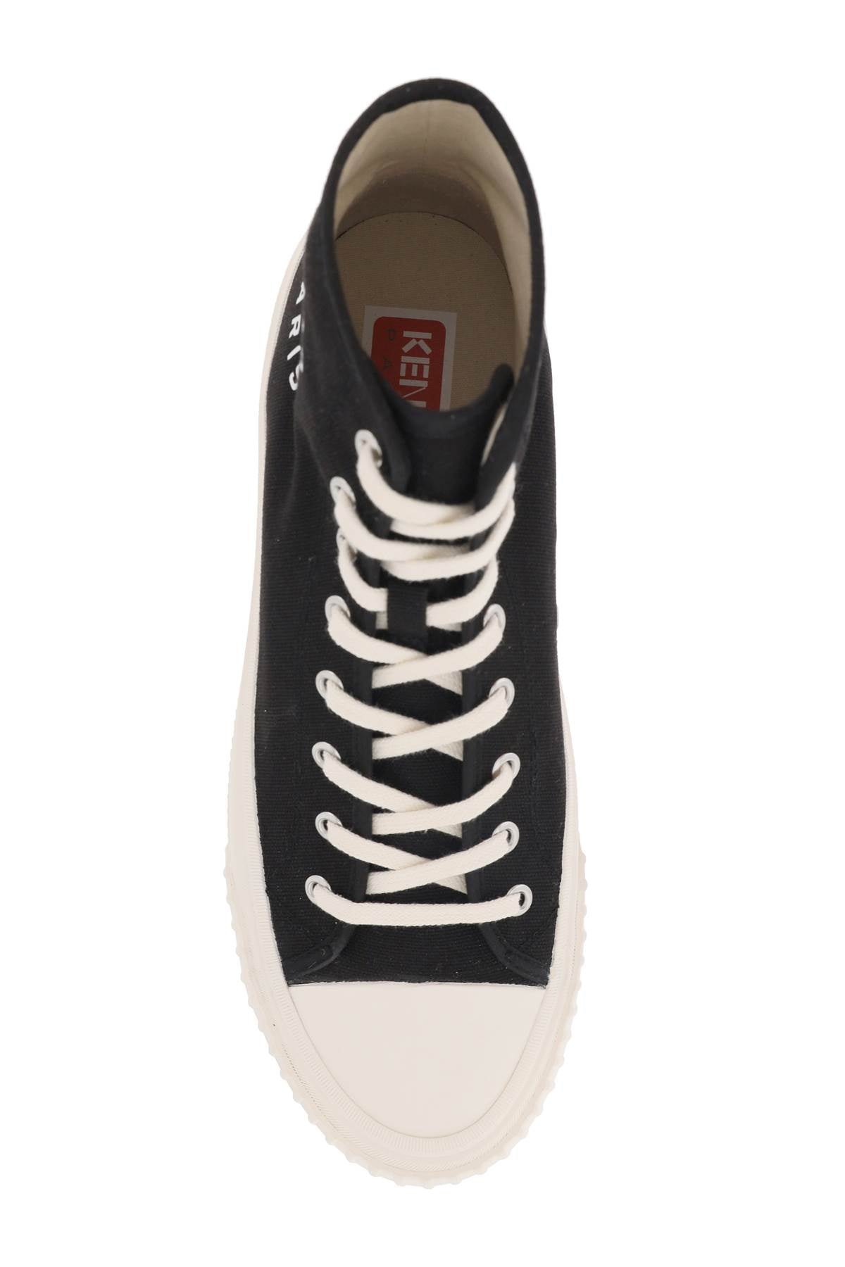 Canvas High-top Sneakers  - Black