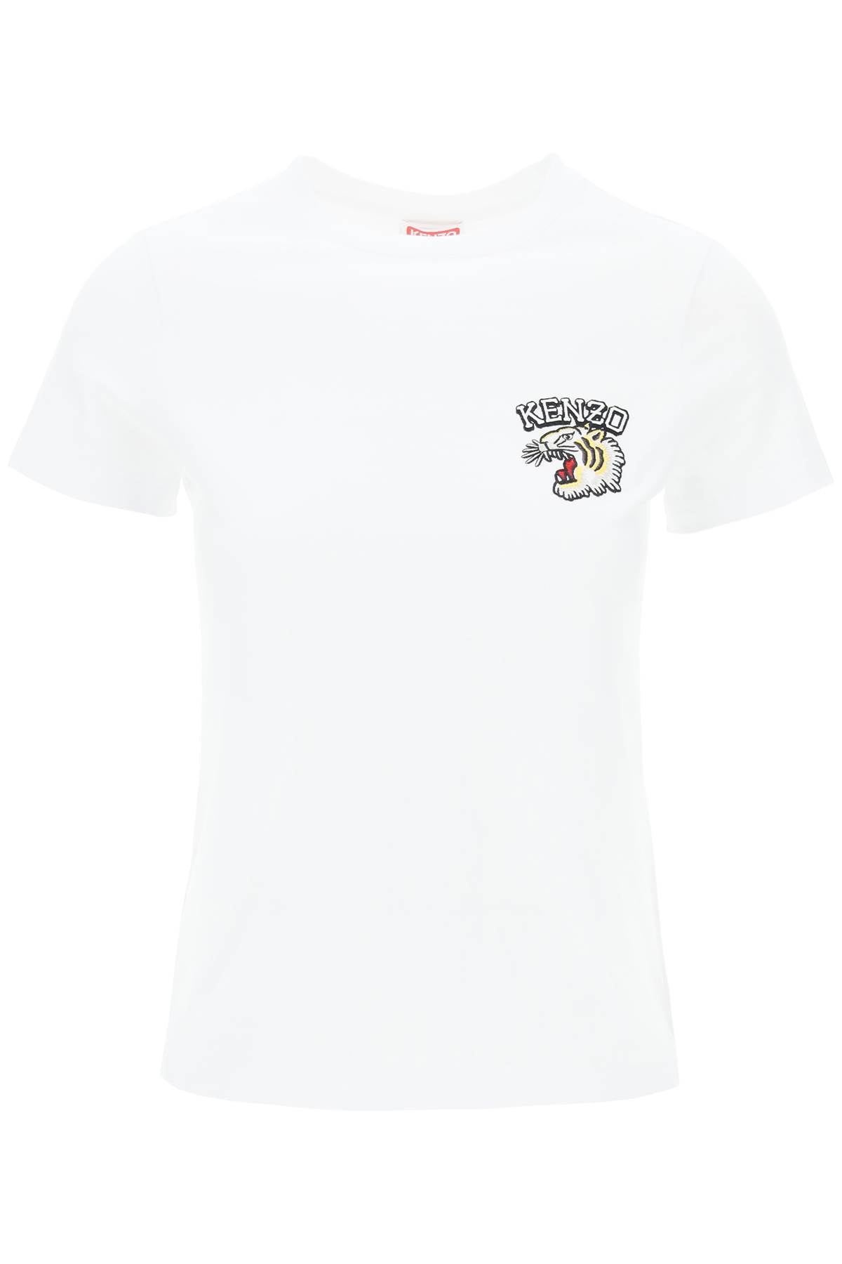 Crew-neck T-shirt With Embroidery  - White