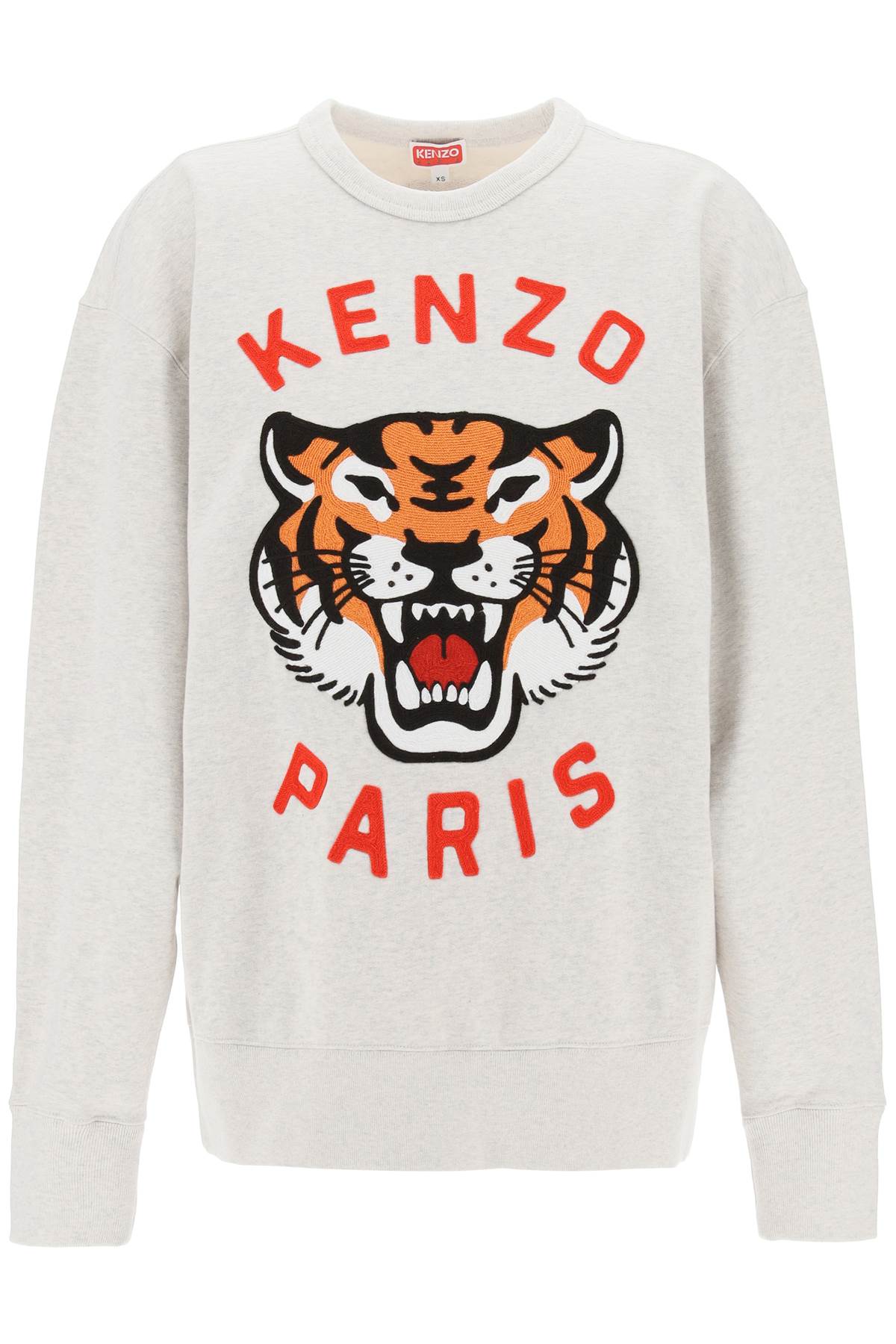 'lucky Tiger' Oversized Sweatshirt  - Grey