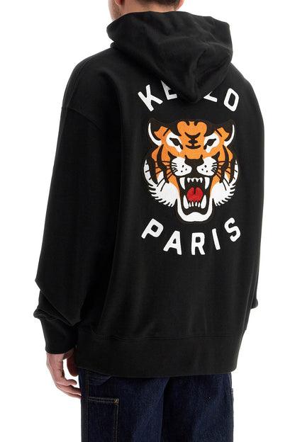 Lucky Tiger Hooded Sweatshirt  - Black