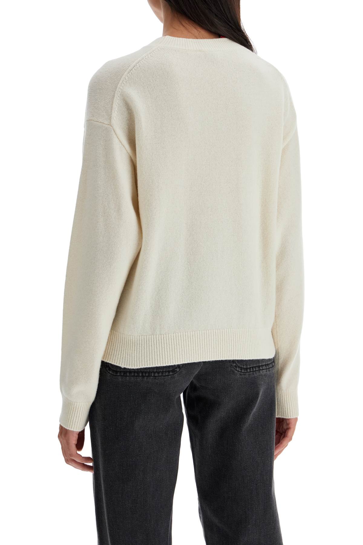 'boke Flower Wool Pullover  - White