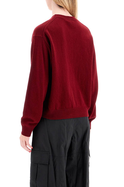 "boke Flower Wool Pullover  - Red