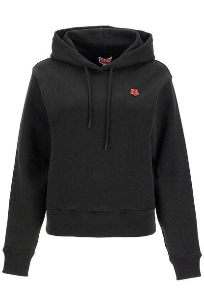 Hooded Sweatshirt With Bo  - Black