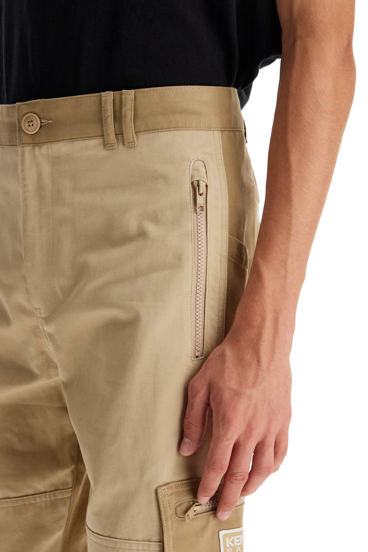 Cotton Cargo Pants For Men  - Beige