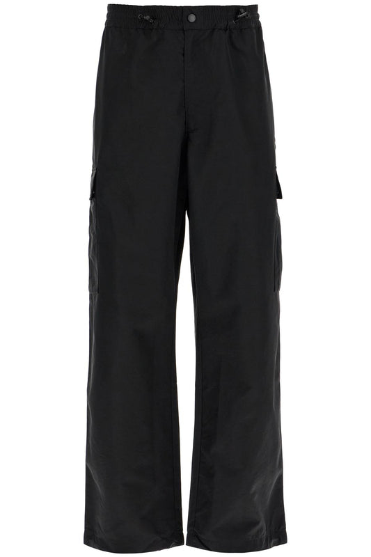 Nylon Cargo Pants For Men  - Black