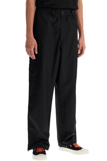 Nylon Cargo Pants For Men  - Black