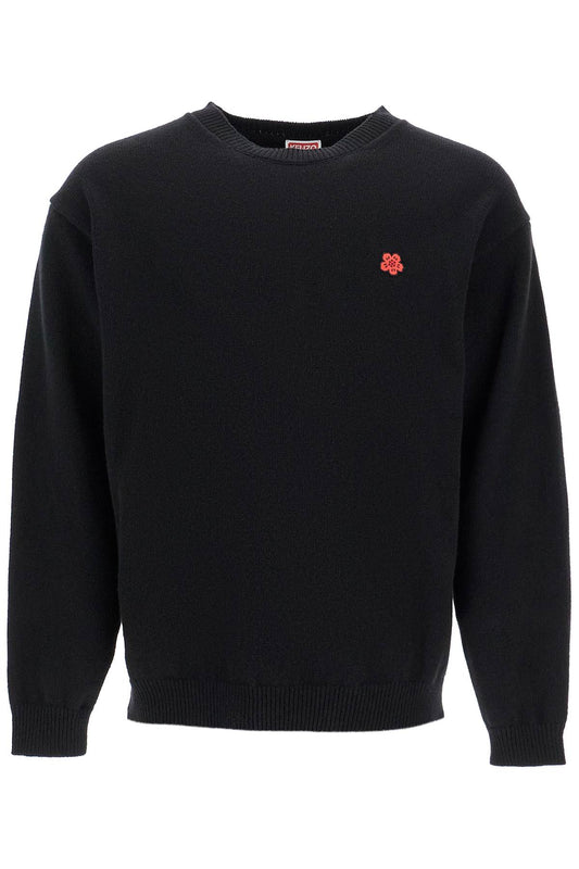 "boke Flower Wool Pullover  - Black