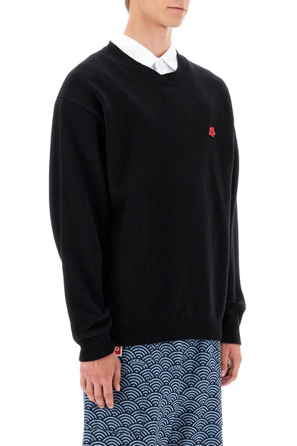 "boke Flower Wool Pullover  - Black