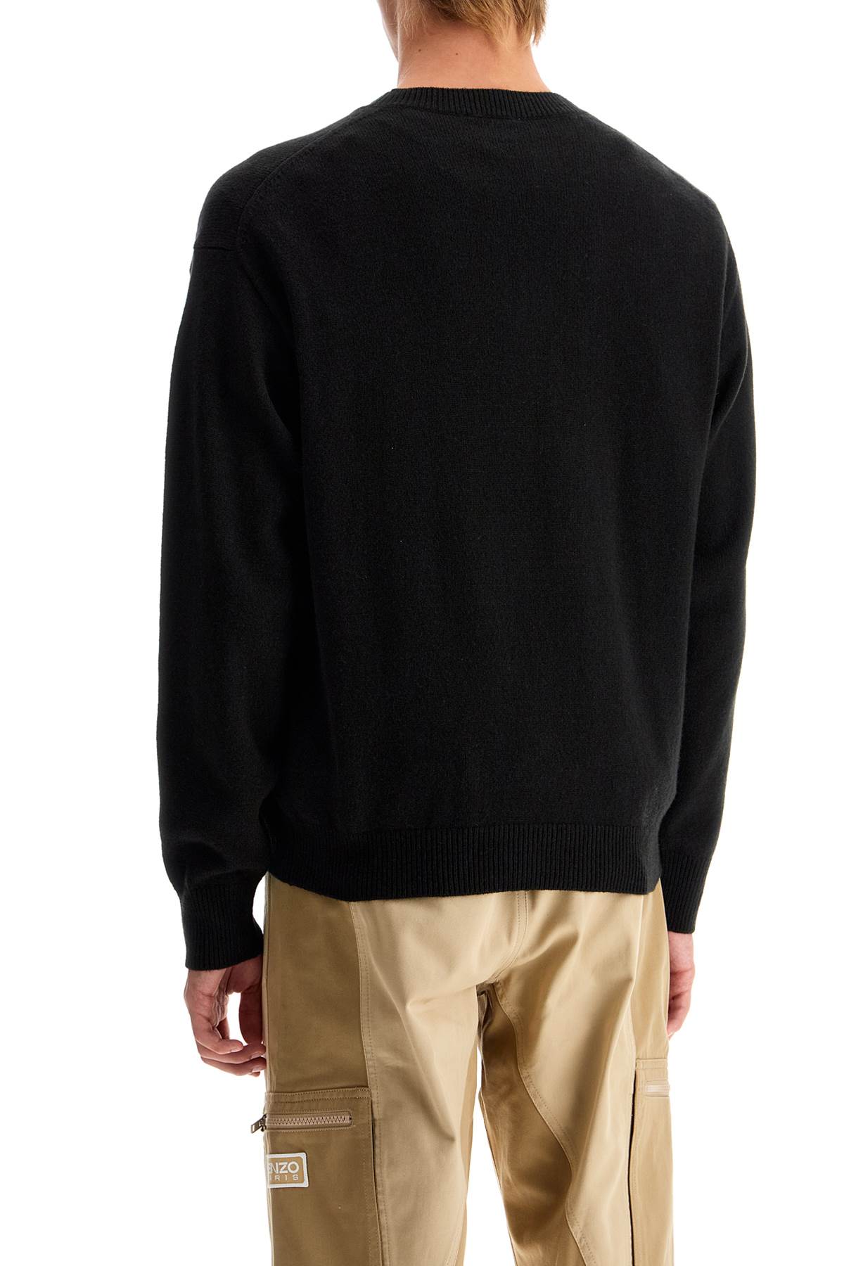 Boke Flower Wool Sweater  - Black