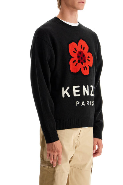 Boke Flower Wool Sweater  - Black