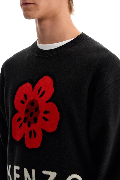 Boke Flower Wool Sweater  - Black