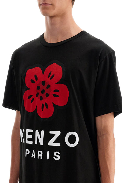 "boke Flower Printed T-shirt  - Black