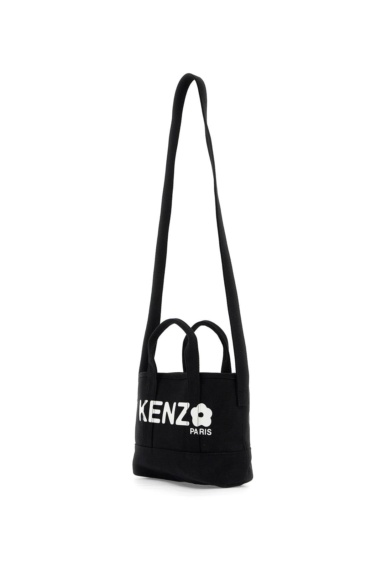 Small Kenzo Utility Denim Tote Bag  - Black