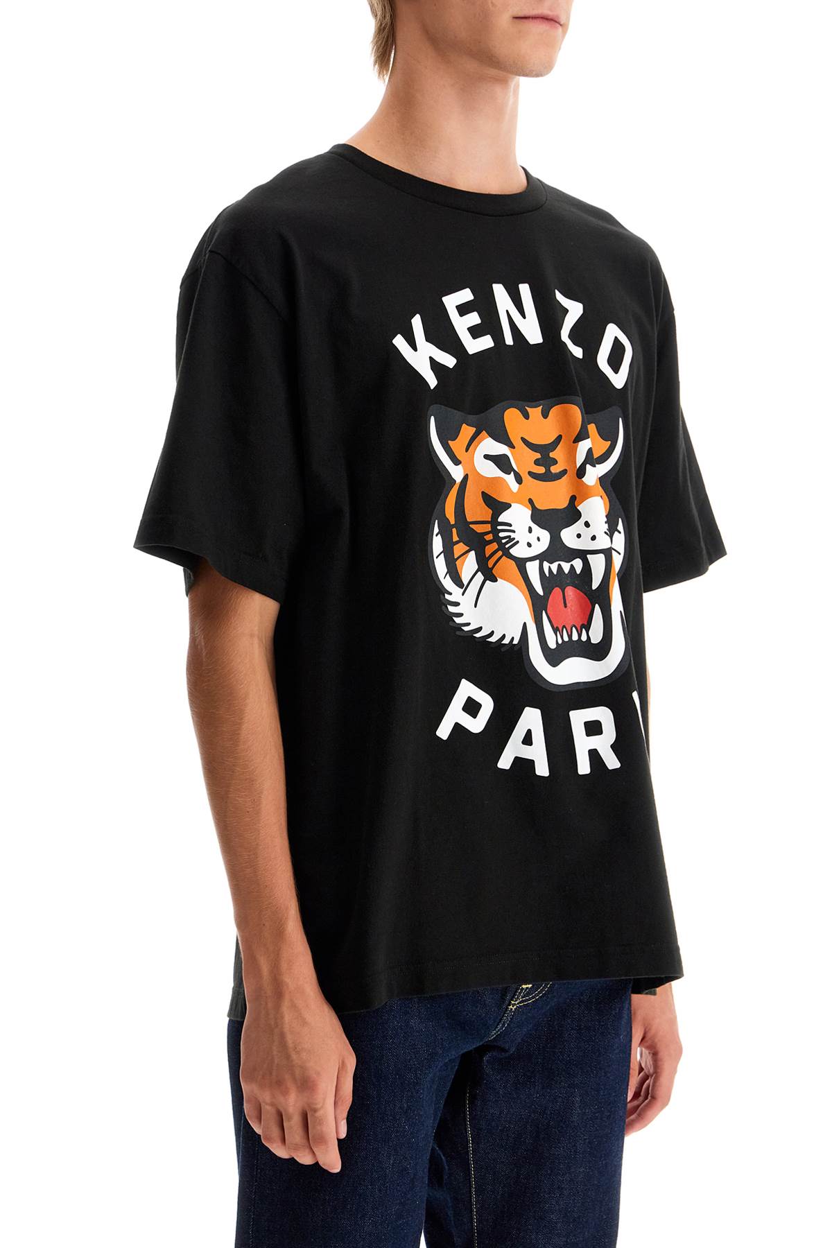 Lucky Tiger Oversized T-shirt  - Black