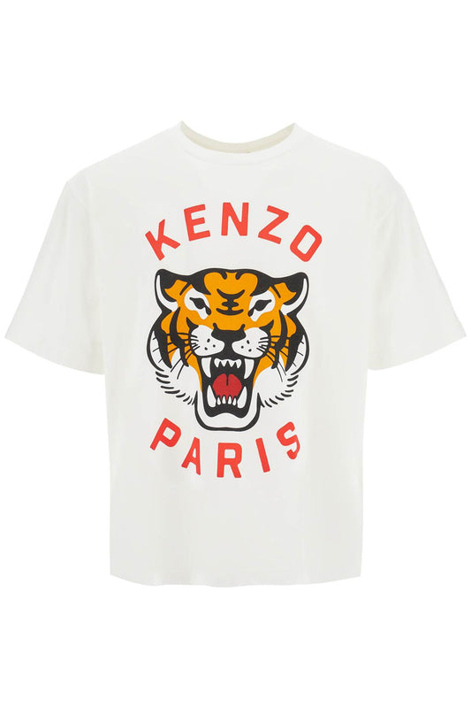 Lucky Tiger Oversized T-shirt  - White