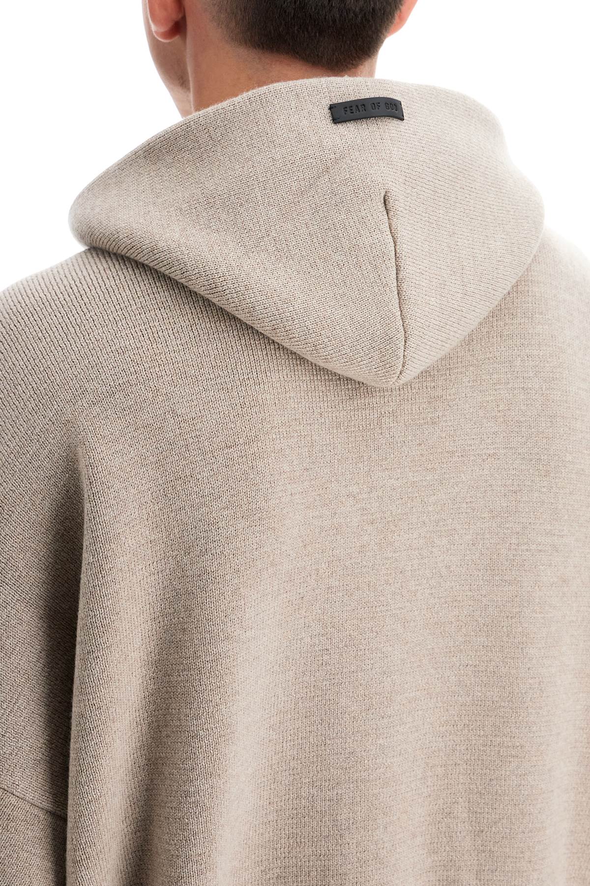 Hooded Knit Sweatshirt With  - Neutro