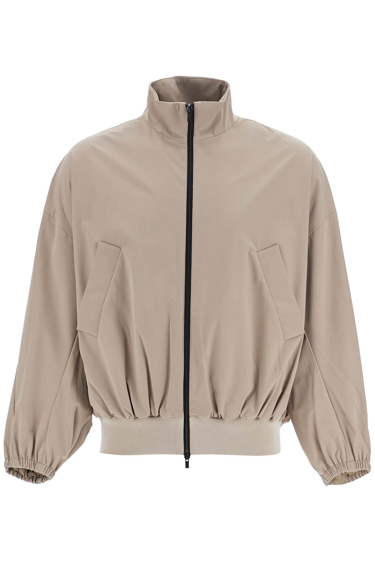 High-necked Vented Track Jacket With  - Neutro