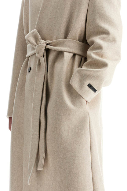 Maxi Coat Without Lapels  - Beige