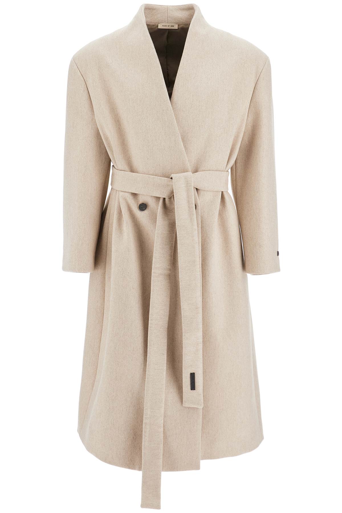 Maxi Coat Without Lapels  - Beige