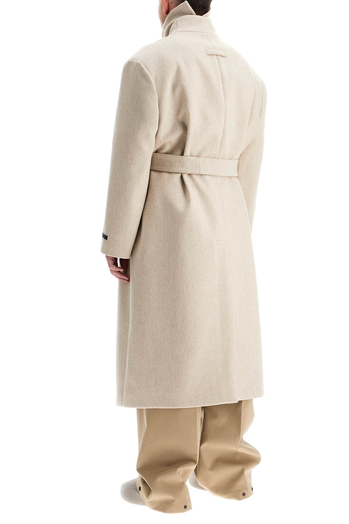 Maxi Coat Without Lapels  - Beige