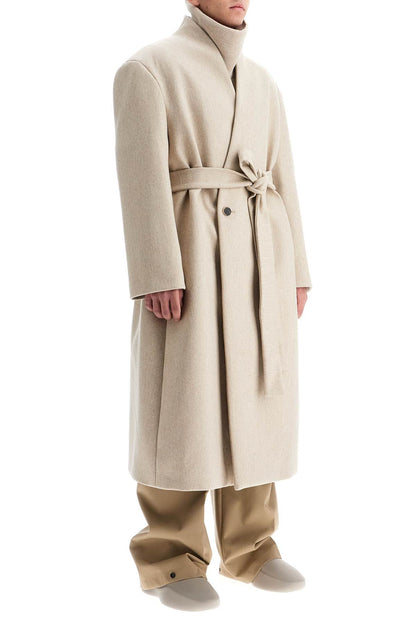 Maxi Coat Without Lapels  - Beige