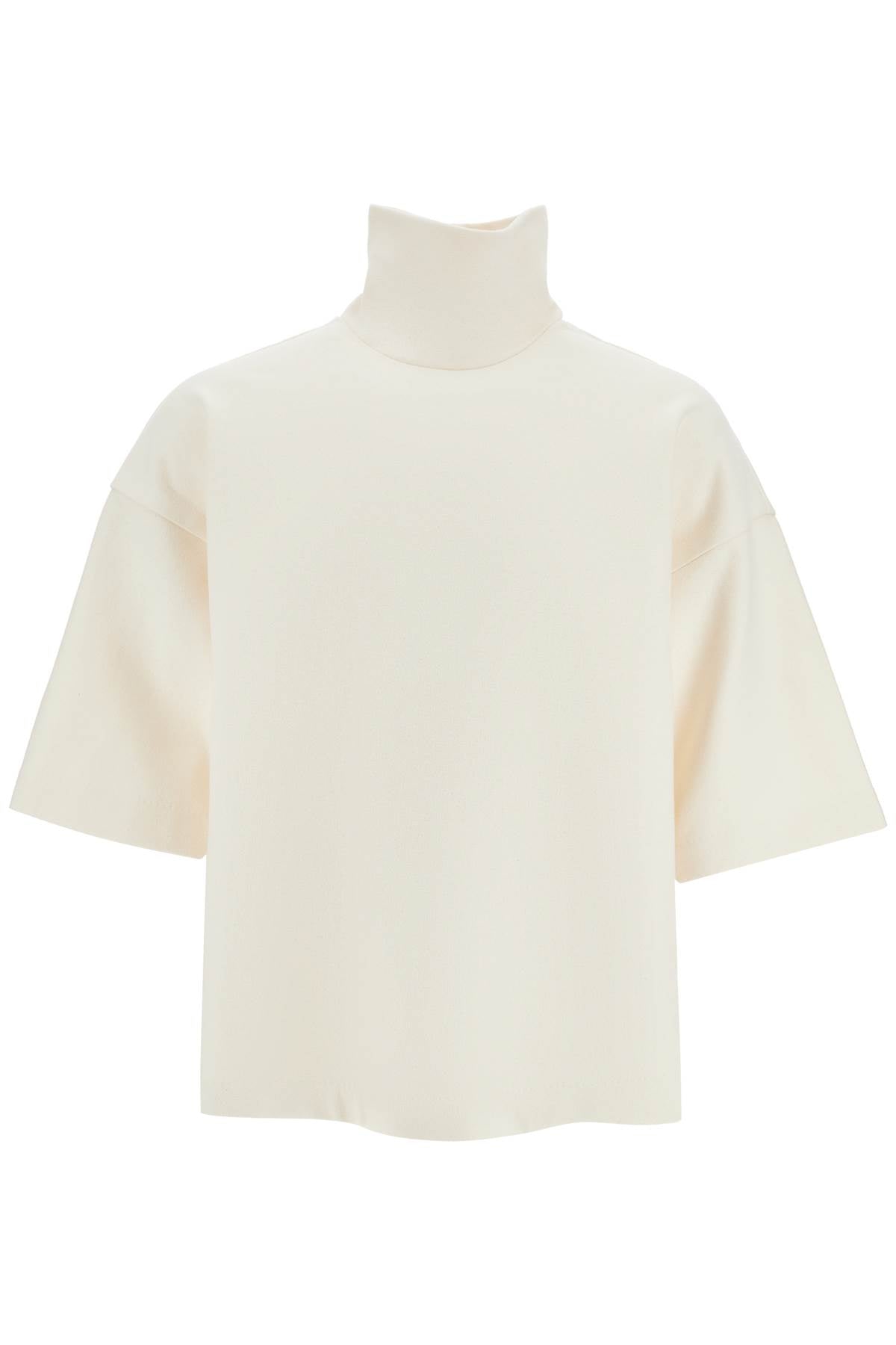 "oversized High-neck T  - White