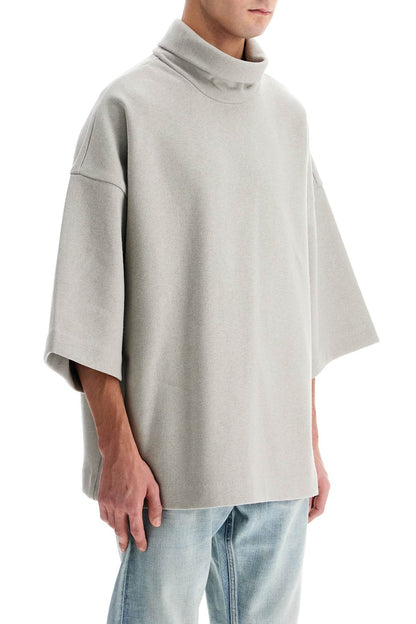 "oversized High-neck T  - Grey