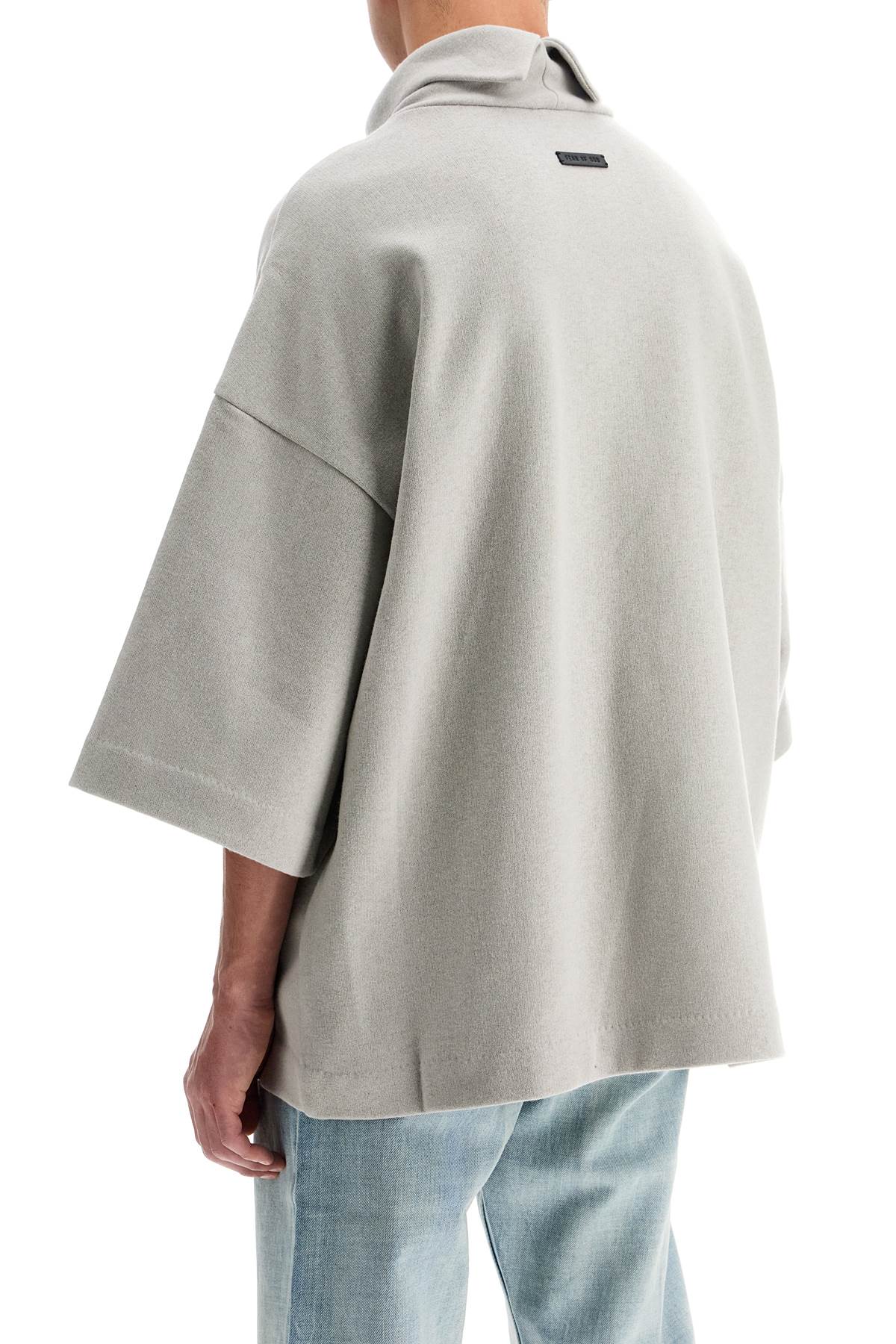 "oversized High-neck T  - Grey