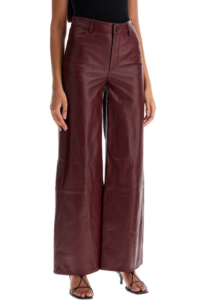 Nappa Leather Figari Pants  - Purple