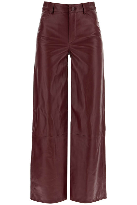 Nappa Leather Figari Pants  - Purple