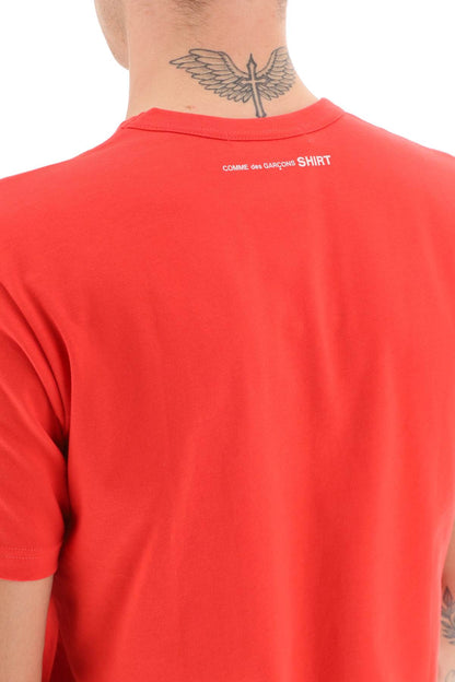 Cotton Crewneck T-shirt  - Red